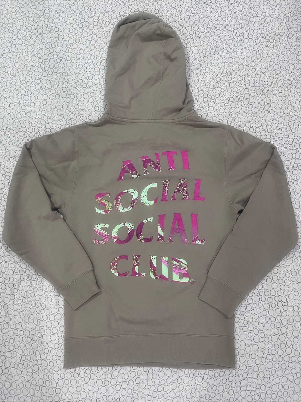 Anti Social Social Club Beige Hoodie - Logo Floral Print XS